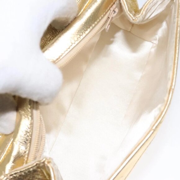 CHANEL Chain Shoulder Bag Leather Gold CC Auth - Picture 14 of 16